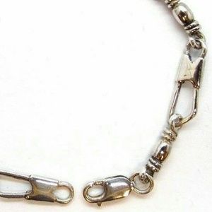 Fishers of Men Acts Sterling Silver Bracelet Large Link 8 in
